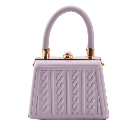 Simple Casual Women's Shoulder Handbag with Clip Twist